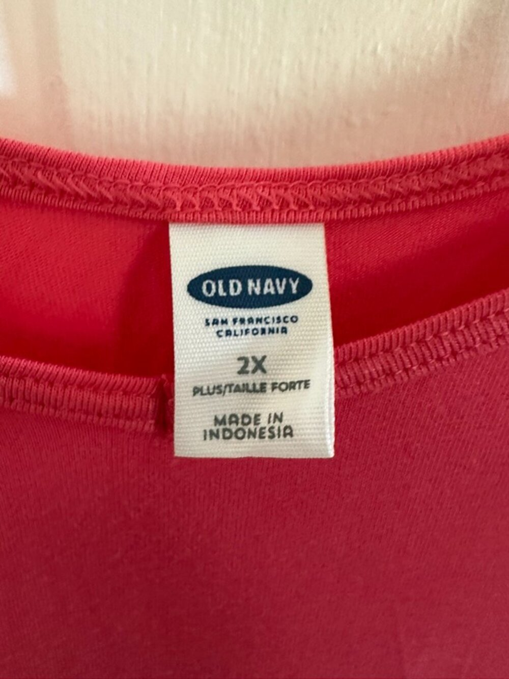 Old Navy Plus 2X Coral Pink Strappy Dress Sleeveless Elastic Waist Casual - Picture 2 of 2